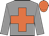 Grey body, orange cross, grey arms, orange cap