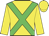 Yellow, lime green cross sashes