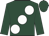 Dark green, large white spots, dark green cap