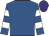 Royal blue, royal blue & white hooped sleeves, purple cap