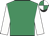Emerald green, white sleeves, quartered cap