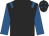 Black, royal blue epaulettes & sleeves, royal blue stars on cap