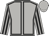 Light grey, black seams, black stripes on sleeves, light grey cap