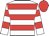 White, red hoops, red cap
