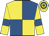 Royal blue & yellow quartered, yellow sleeves, royal blue armlet, yellow & royal blue hooped cap