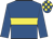 Royal blue, yellow hoop, royal blue sleeves, check cap
