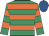 Emerald green & orange hoops, royal blue cap
