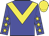 Big-blue body, yellow chevron, big-blue arms, yellow stars, yellow cap