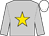 Silver, gold star, white cap