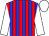 Red body, blue striped, white arms, white cap