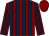 Maroon and dark blue stripes, maroon cap