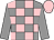 Grey & pink check, grey sleeves, pink cap