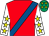 Red, royal blue sash, white sleeves, yellow stars, emerald green cap, yellow stars