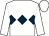 White, dark blue triple diamond, white cap