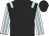 Black, light blue epaulets, white sleeves, light blue stripes, black cap