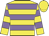 Yellow, mauve hoops, yellow cap Yellow, mauve hoops, yellow cap