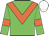 Green body, orange chevron, green arms, orange armlets, white cap Green body, orange chevron, green arms, orange armlets, white cap