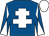 Royal blue, white cross of lorraine, white sleeves, royal blue diabolo, white cap Royal blue, white cross of lorraine, white sleeves, royal blue diabolo, white cap