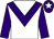 White, purple chevron, purple sleeves, purple cap, white star