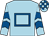 Light blue, royal blue hollow box, chevrons on sleeves, check cap Light blue, royal blue hollow box, chevrons on sleeves, check cap