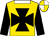 Gold, black maltese cross and sleeves,white collar, quartered cap, gold peak Gold, black maltese cross and sleeves,white collar, quartered cap, gold peak