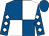 Royal blue and white (quartered), diamonds on sleeves, royal blue cap