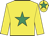 Yellow, emerald green star, emerald green star on cap