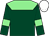 DARK GREEN, light green yoke, light green armlet, white cap