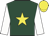 Dark green, yellow star, white sleeves, yellow cap
