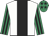 White, black panel, emerald green & black striped sleeves, emerald green cap, black stars