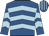 Royal blue & light blue chevrons, striped cap