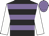 Black & mauve hoops, white sleeves, mauve cap