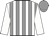 White body, grey striped, white arms, grey cap