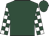 Dark Green, white blocks on sleeves