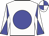 White body, blue disc, white arms, blue diabolo, white cap, blue quartered