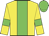 Yellow, Green stripe and armlets, green cap