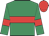 Emerald green, red hoop and armlets, red cap