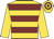 Gold, maroon hoops, gold sleeves