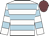 White, light blue hoops, garnet cap