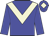 Big-blue body, beige chevron, big-blue arms, big-blue cap, beige diamond