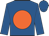 Royal blue, orange disc, striped sleeves & cap