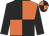 Orange & black quartered, black sleeves, quartered cap