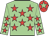 Light green, red stars, red cap, light green star