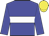 Blue body, white hoop, blue arms, yellow cap