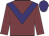 Garnet body, purple chevron, garnet arms, purple cap