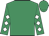 Emerald green, white diamonds on sleeves, emerald green cap
