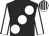 Black, large white spots, white sleeves, black seams, white & black striped cap