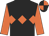 Black, orange triple diamond and sleeves, quartered cap