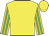 Yellow, green striped sleeves, yellow cap