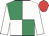 Emerald green and white (quartered), white sleeves, red cap